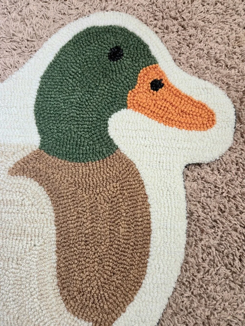 Floor Rug Bath Mat Duck Shaped  ~ cute novelty duck shaped floor mat
